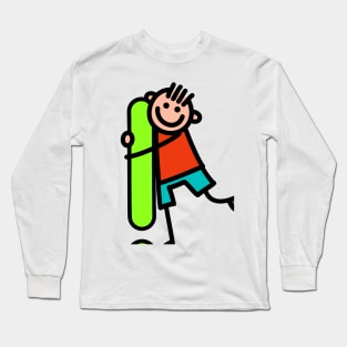 Letter Exclamation Mark for Boys alphabet Kids Colorful Cartoon Character Long Sleeve T-Shirt